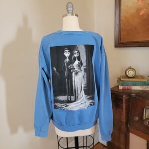 Blue Corspe Bride Sweater Goth Alt Emo Womems Medium
